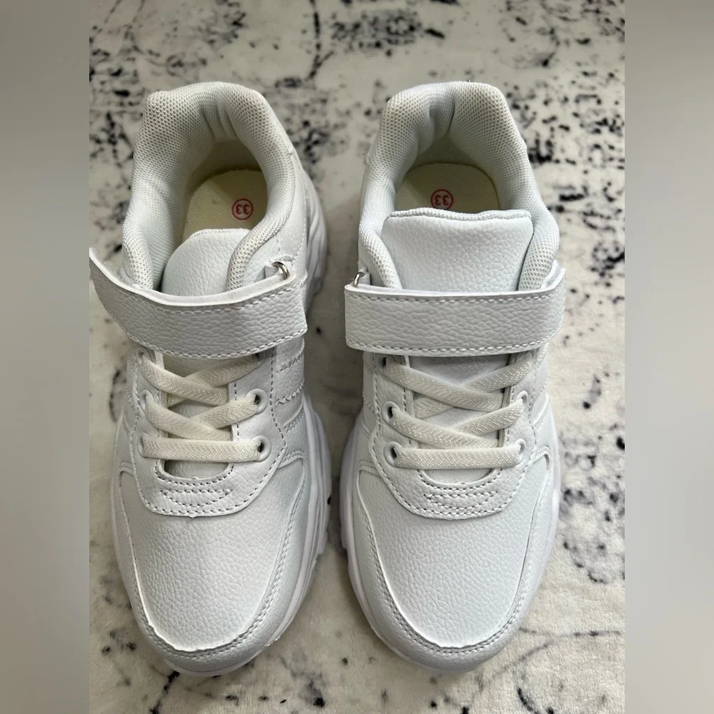 Kids White Sneakers -Size 33